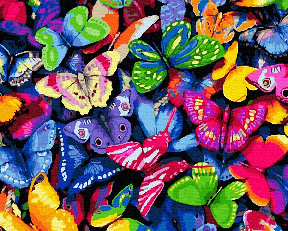 Paint by Numbers Kit Colorful Butterflies