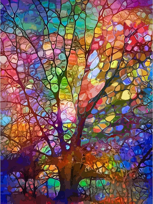 Paint by Numbers Kit Abstract Tree