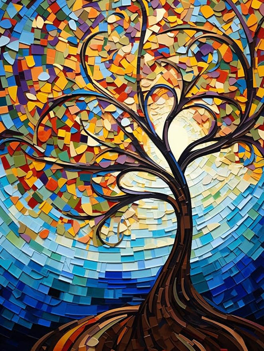 Paint by Numbers Kit Abstract Tree