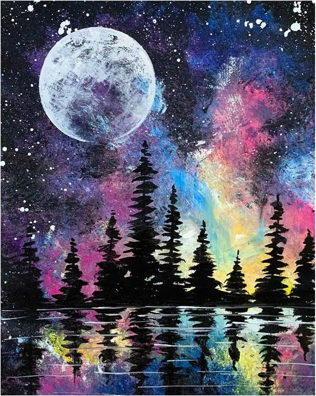 Paint by Numbers Kit Abstract Moon Landscape
