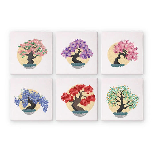 Paint by Numbers - 6 Mini Paintings | Plant Set