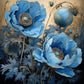 Paint by Numbers Kit Blue Flowers