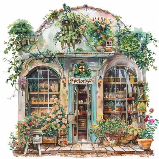 Paint by Numbers Kit Flower House