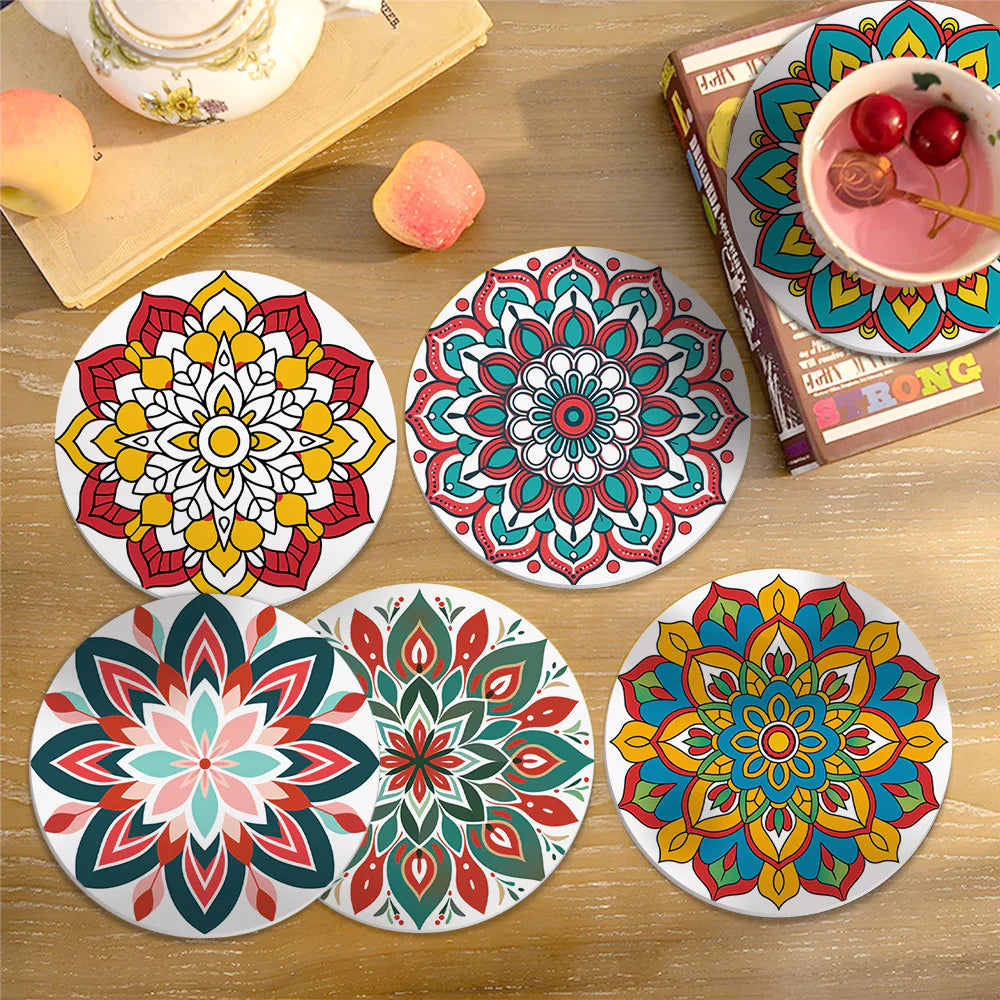 Paint by numbers Coasters (6 pieces) - Mandala