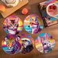 Paint by numbers Coasters (6 pieces) - Animals