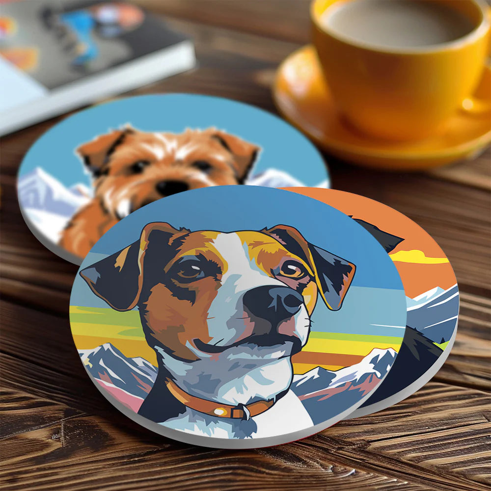 Paint by numbers Coasters (6 pieces) - Cute Puppy