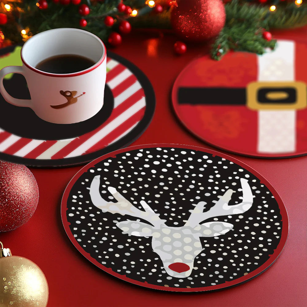 Paint by numbers Coasters (4 pieces) - Christmas