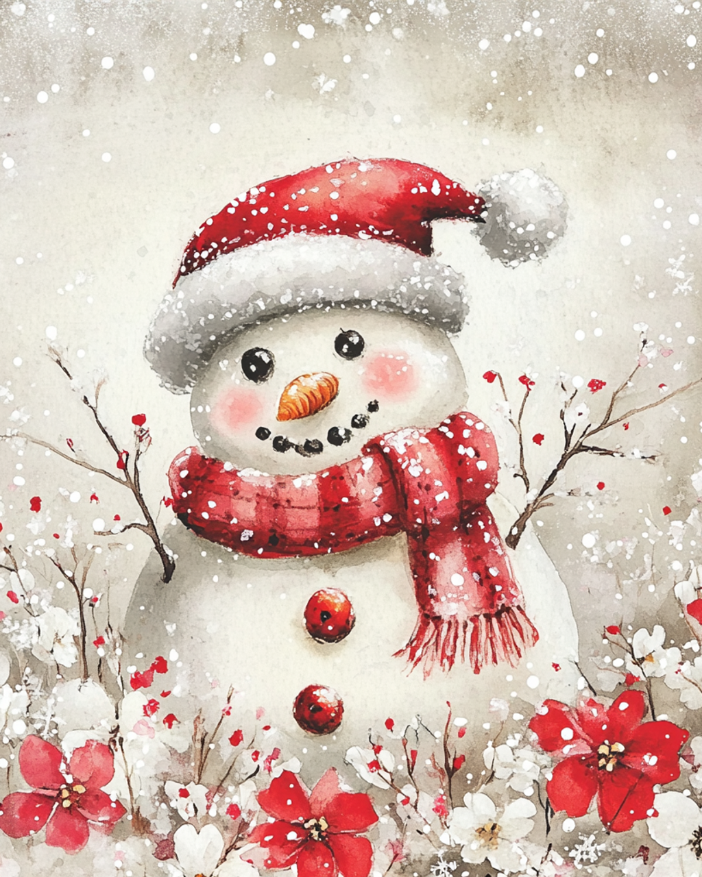 Paint by Numbers Kit Christmas Snowman