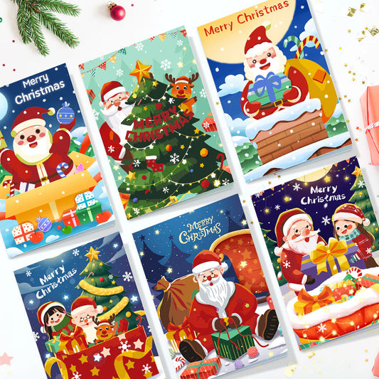 Paint by numbers DIY Christmas Cards  6 Pack