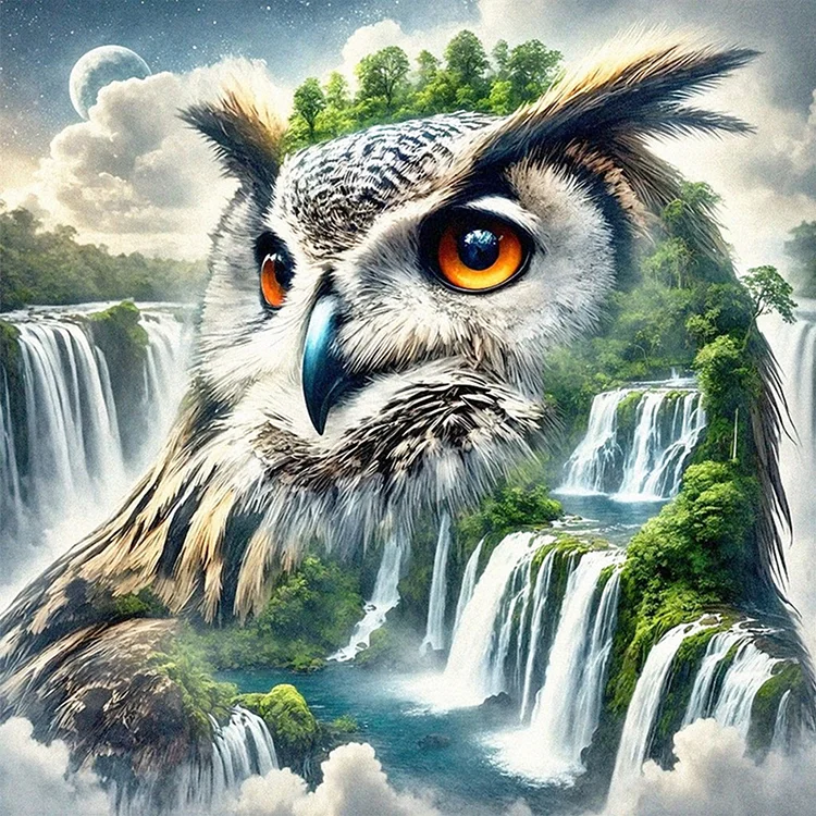 Paint by Numbers Kit Abstract Owl