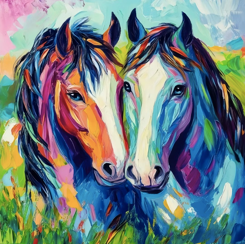 Paint by Numbers Kit Abstract Colorful Horse