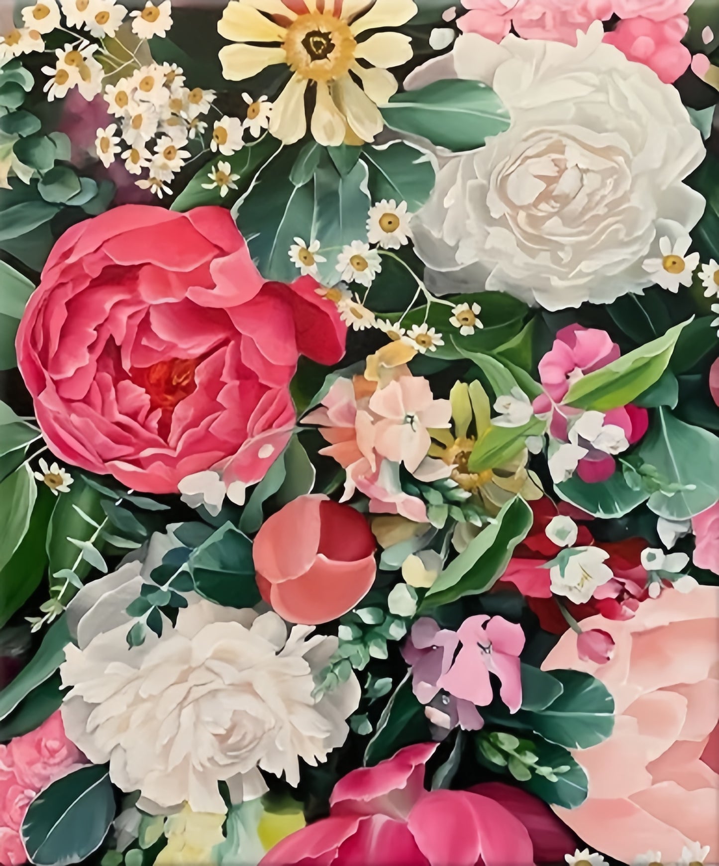 Paint by Numbers Kit Colorful Flowers