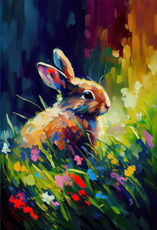 Paint by Numbers Kit Abstract Colorful Rabbit