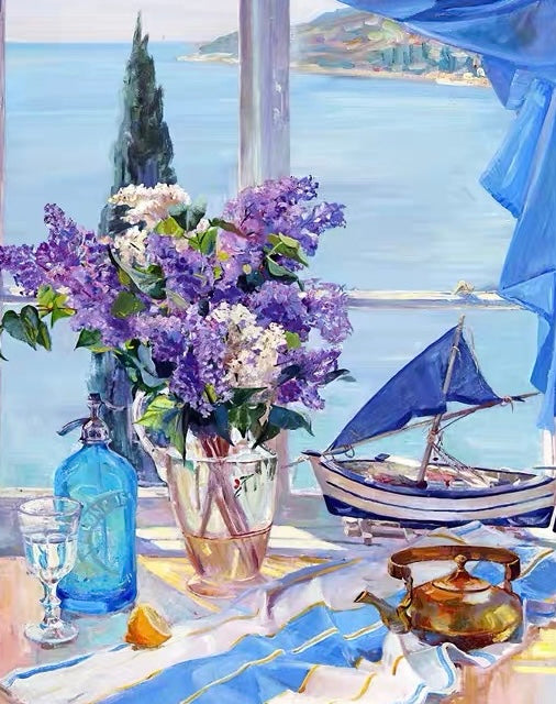 Paint by Numbers Kits Flowers By The Window