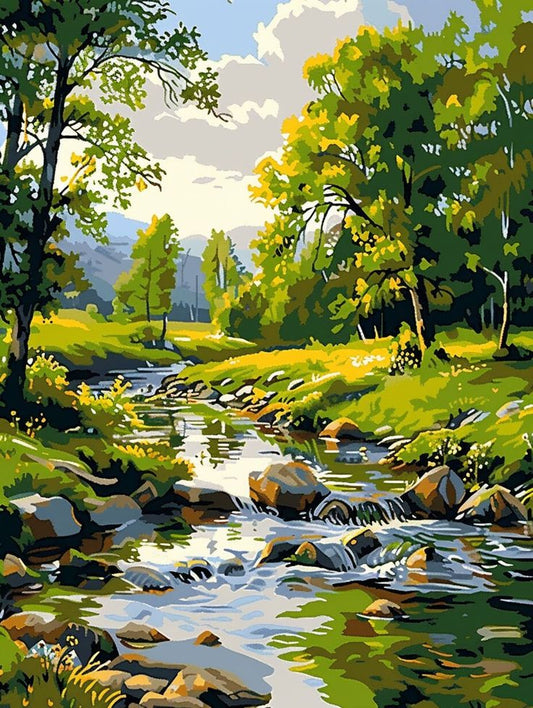 Paint by Numbers Forest Stream