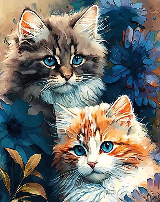 Paint by Numbers Kit Two Cats