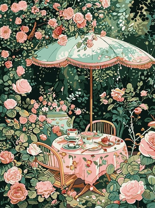 Paint by Numbers Kit Garden Afternoon Tea