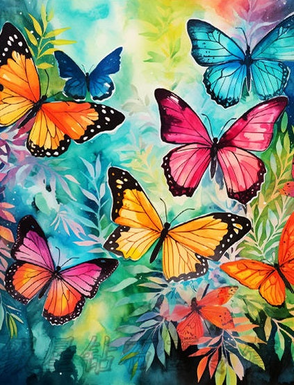 Paint by Numbers Kit Colorful Butterfly
