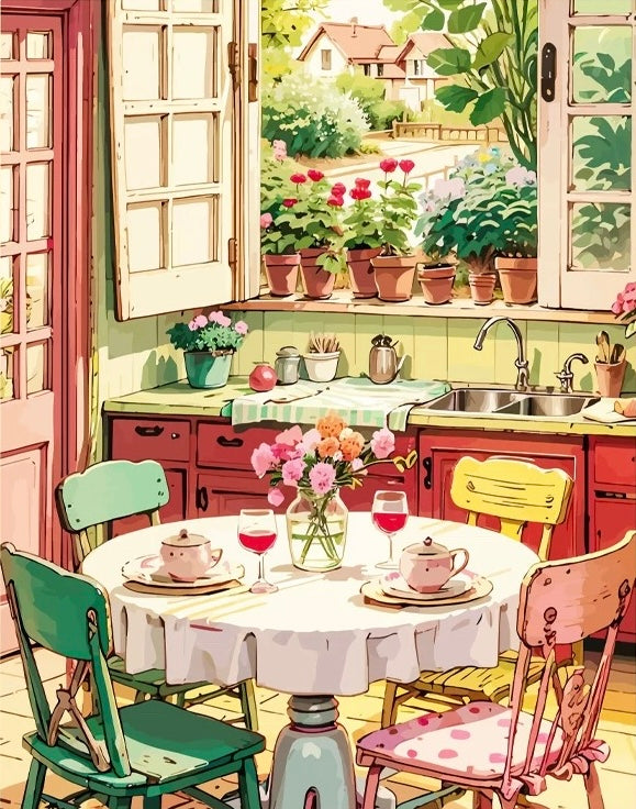 Paint by Numbers Kit Cozy Room