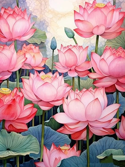 Paint by Numbers Kit Lotus