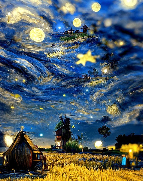 Paint by Numbers Kit Abstract Starry Sky