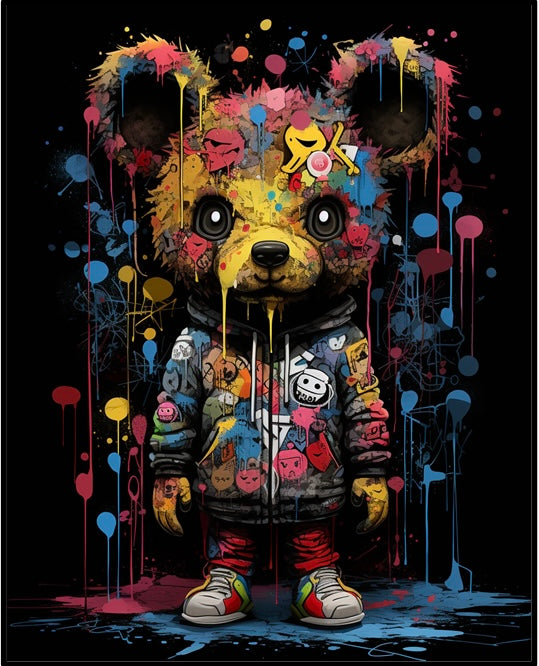 Paint by Numbers Kit Scary Bear
