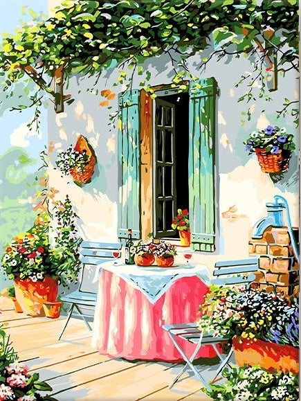 Paint by Numbers Kit Old House Scenery