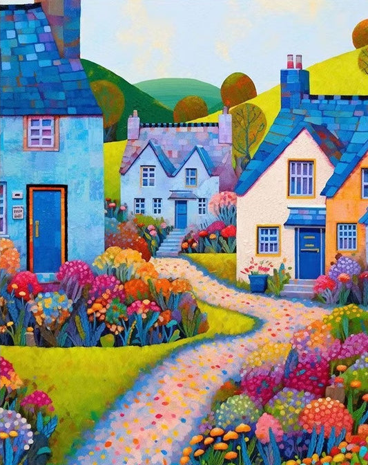 Paint by Numbers Kit Colored House