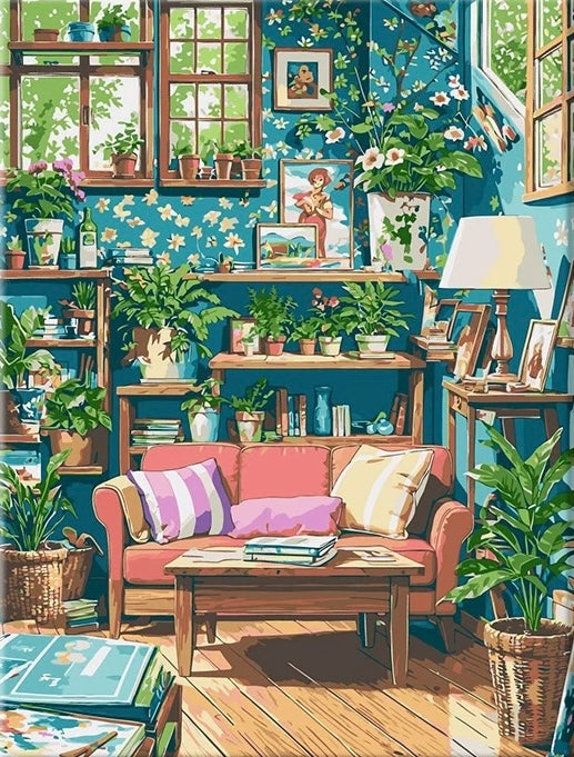 Paint by Numbers Kit Cozy Room