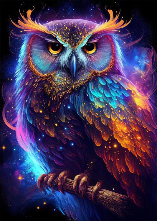 Paint by Numbers Kit Abstract Owl