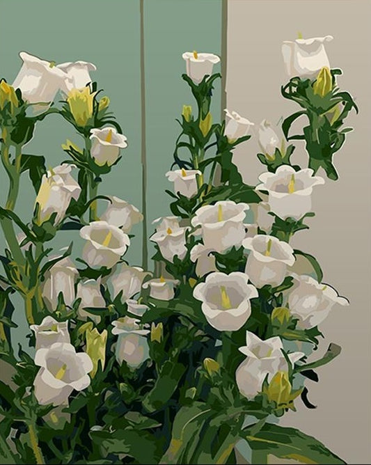 Paint by Numbers Kit White Campanula