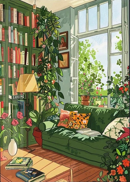 Paint by Numbers Kit Cozy Room