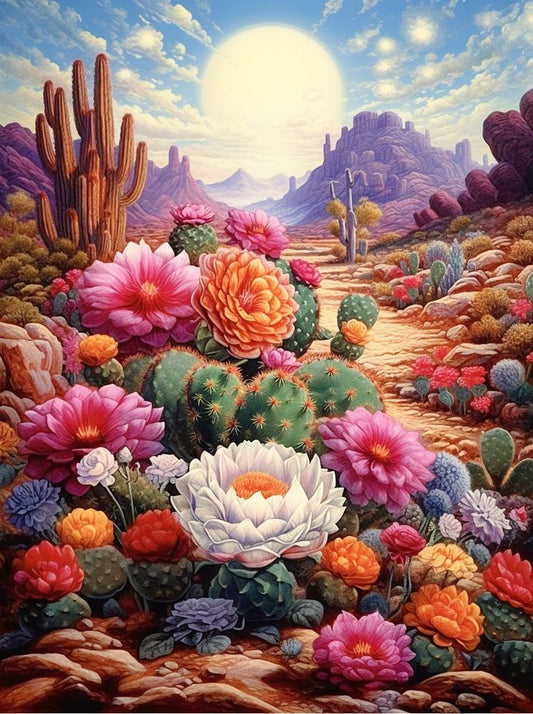 Paint by Numbers Kit Desert Flowers