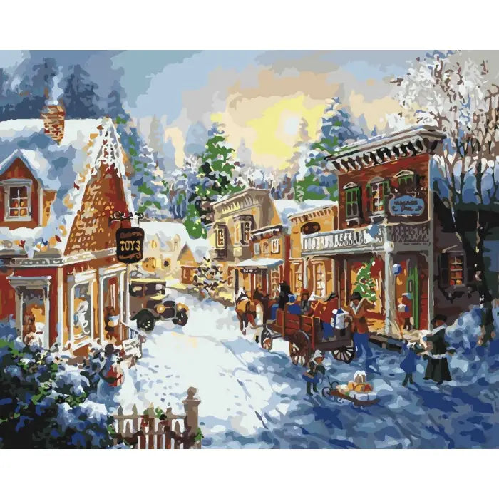 Paint by Numbers Kit Christmas Street