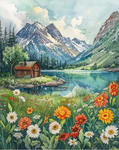 Paint by Numbers Kit Beautiful Scenery