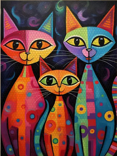 Paint by Numbers Kit Abstract Cat