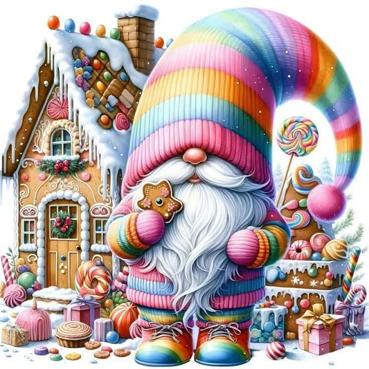 paint by numbers kit christmas gnome