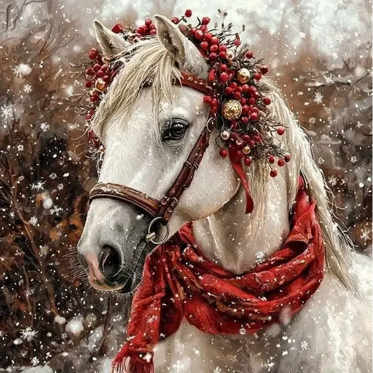 paint by numbers kit christmas horse