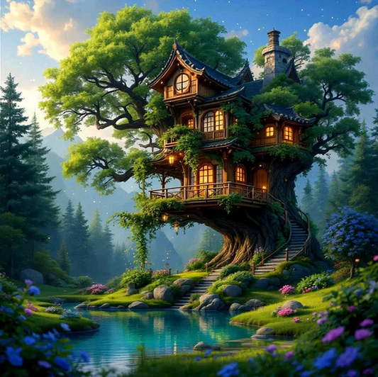 paint by numbers kit tree house