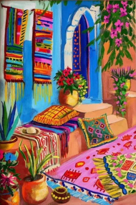 big size paint by numbers kit warm room