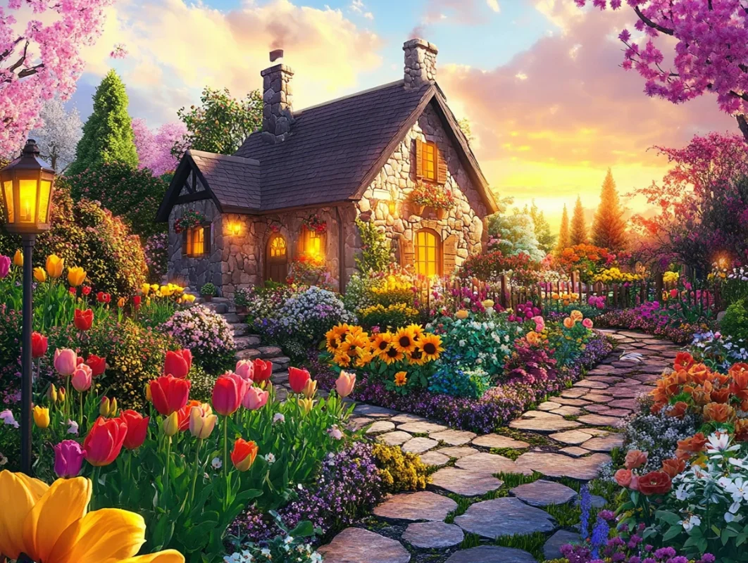 paint by numbers kits garden villa