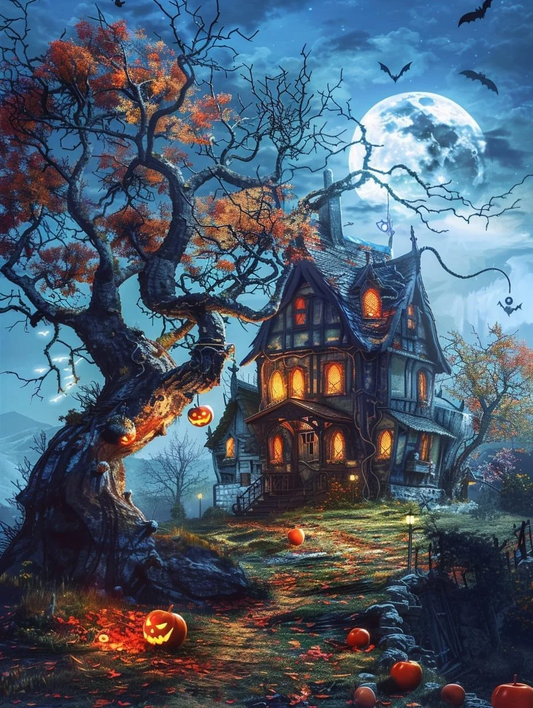 paint by numbers kits depicts castle in the wilderness