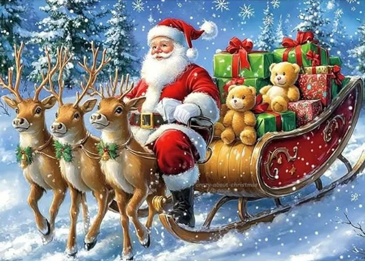big size paint by numbers kits santa claus and christmas gifts
