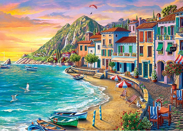 Paint by Numbers Kits Seaside Town