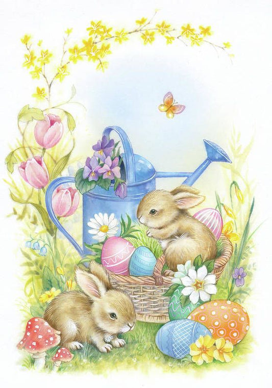 Paint by Numbers Kit Flowers And Rabbits