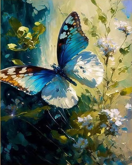 Paint by Numbers Kit Blue Butterfly