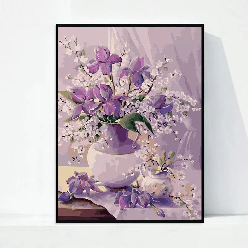 Paint by Numbers Kit Purple Flower