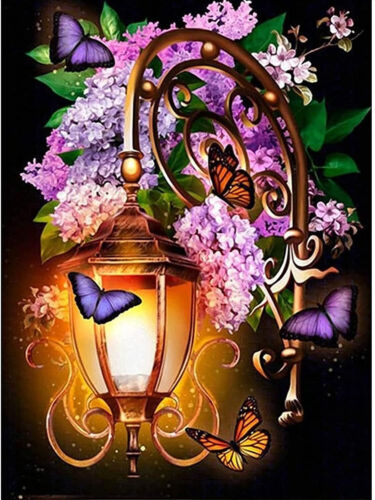 Paint by Numbers Kit Lantern Flowers And Butterflies